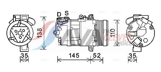 AVA CLEVER CHOICE BWAK545 Compressor, air conditioning