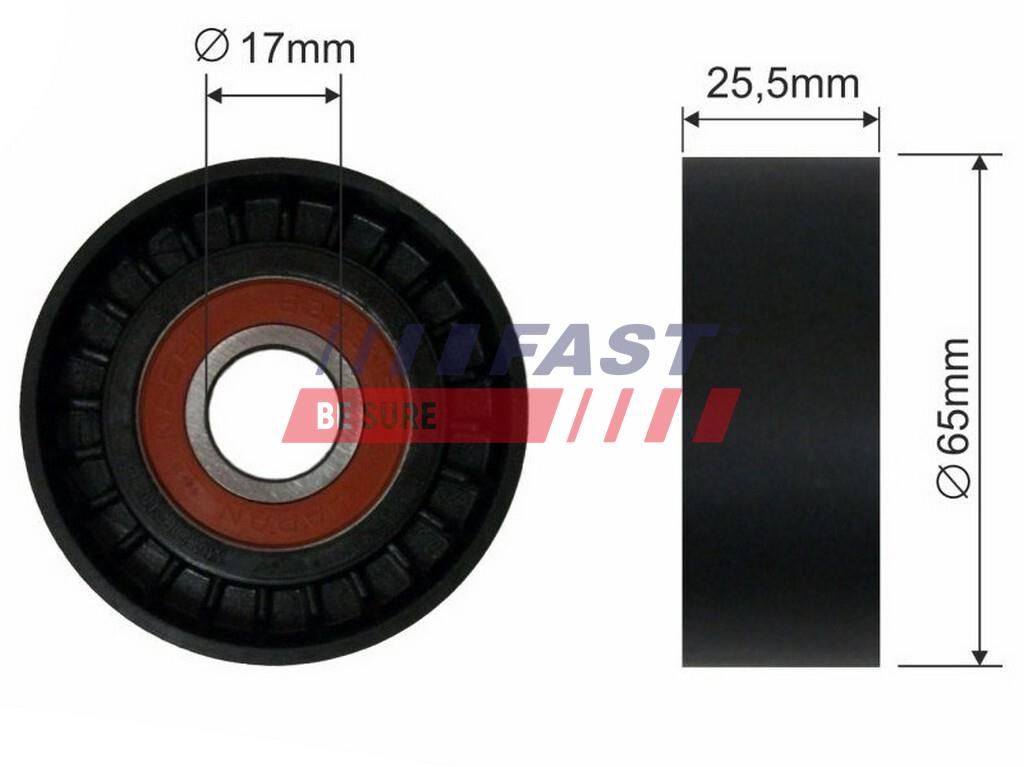 FAST FT44536 Tensioner pulley, timing belt