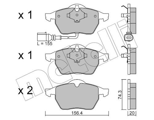 METELLI 22-0181-4 Brake pad set, disc brake