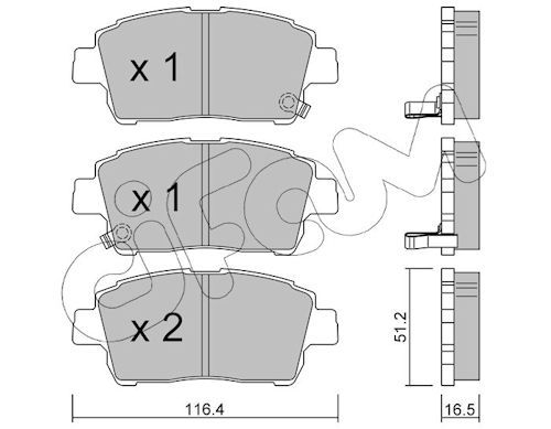 CIFAM 822-423-0 Brake pad set, disc brake