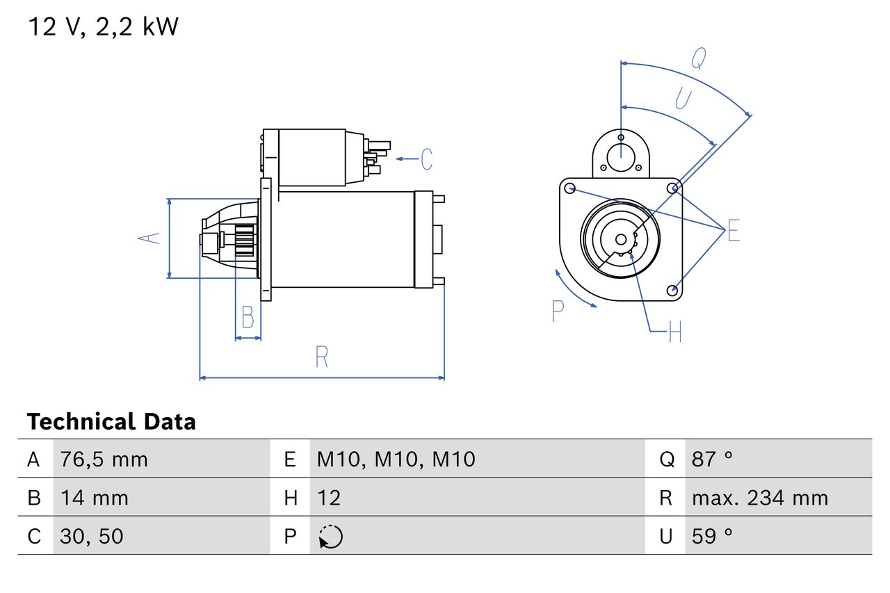 BOSCH 0 986 027 170 Starter