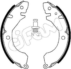 CIFAM 153-253 Brake shoe set