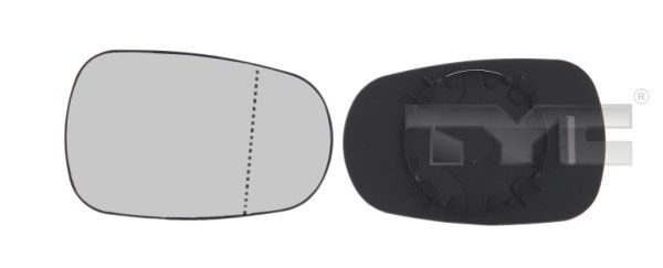 TYC 324-0008-1 Mirror glass, exterior mirror