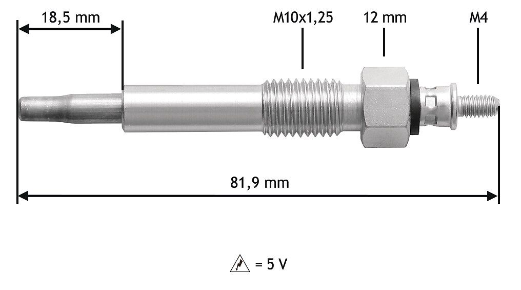 VALEO 345205 Glow plug