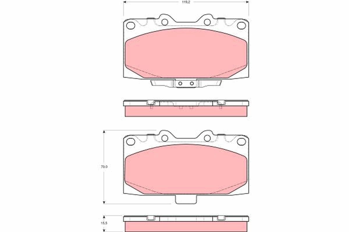 TRW GDB3307 Brake pad set, disc brake