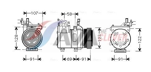 AVA CLEVER CHOICE HYAK161 Compressor, air conditioning