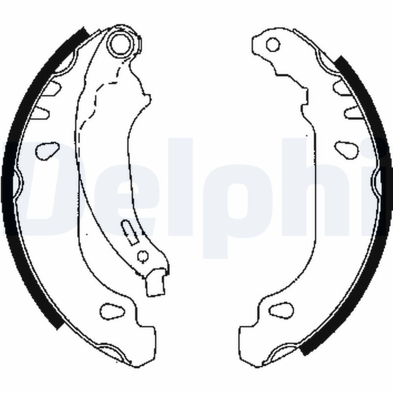DELPHI LS1844 Brake shoe set