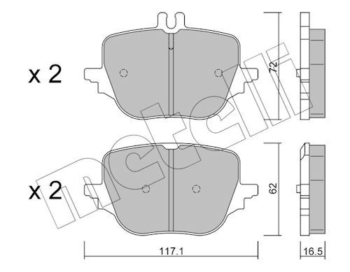 METELLI 22-1313-0 Brake pad set, disc brake