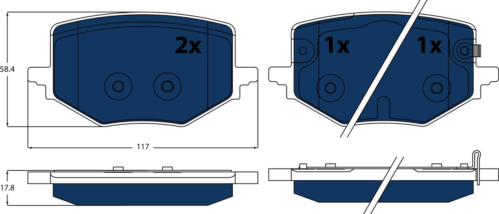 TRW GDB2603BTE Brake pad set, disc brake
