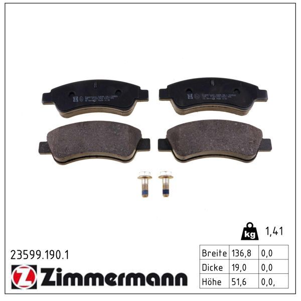 ZIMMERMANN 23599.190.1 Brake pad set, disc brake