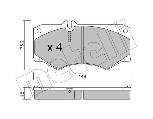 METELLI 22-0014-0 Brake pad set, disc brake