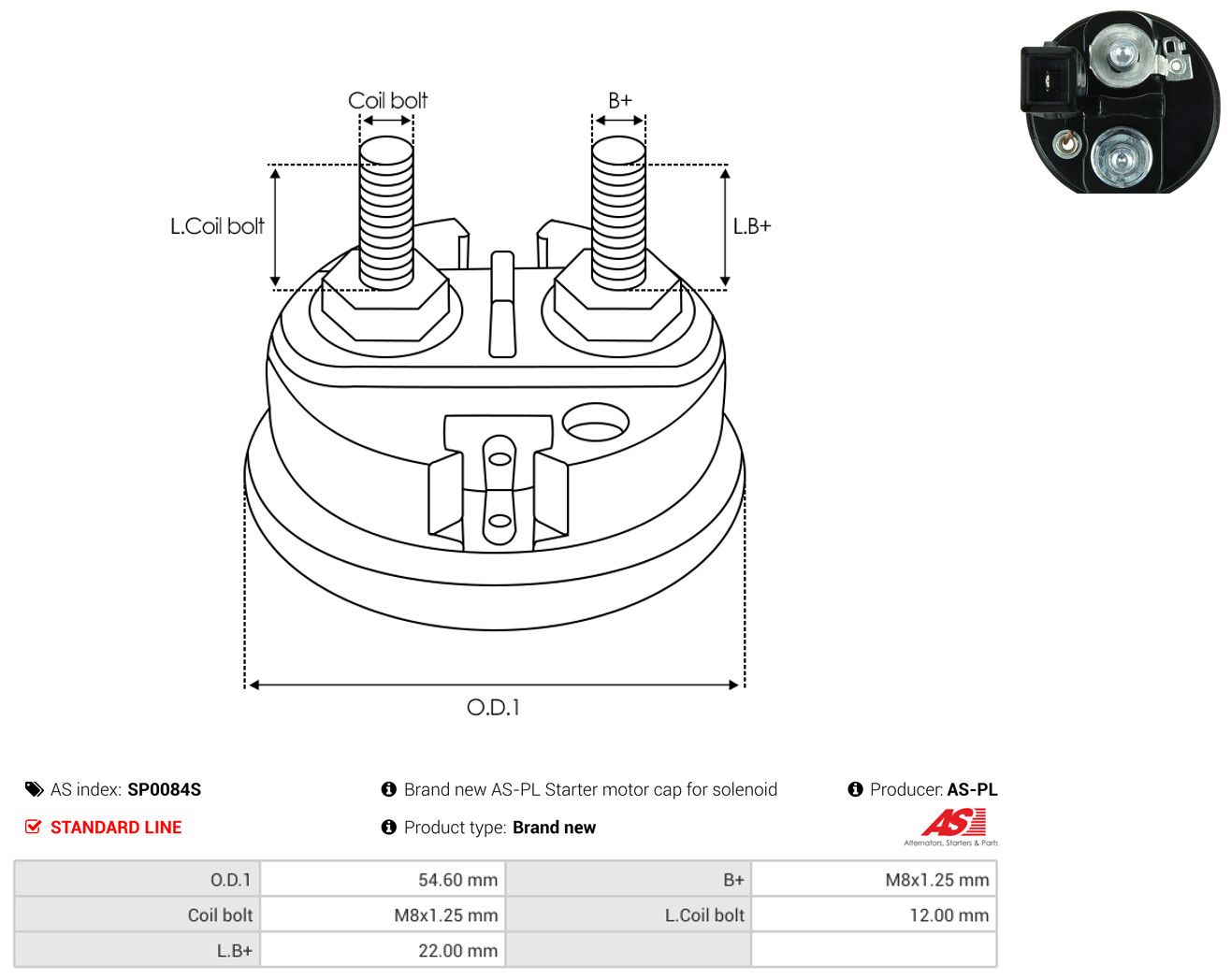 Cap, starter relay-1