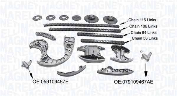MAGNETI MARELLI 341500001580 Timing chain kit