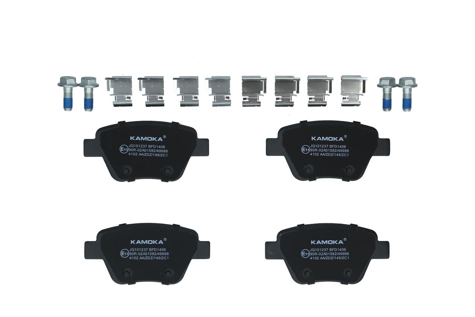 KAMOKA JQ101237 Stabdžių trinkelių rinkinys, diskinis stabdys