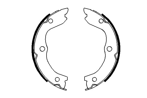 Brake Shoe Set, parking brake-4