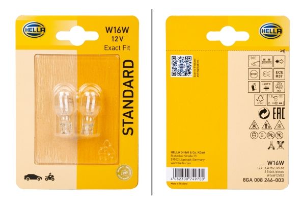 HELLA 8GA 008 246-003 Lemputė, indikatorius