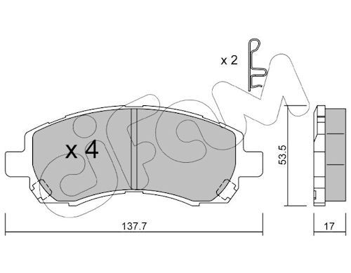 CIFAM 822-295-0 Brake pad set, disc brake