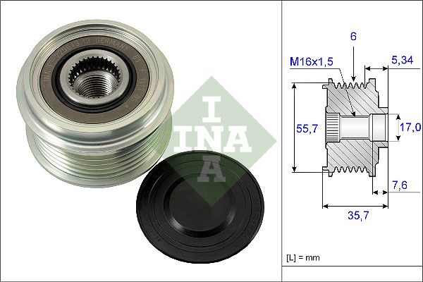 SCHAEFFLER INA 535 0077 10 Alternator freewheel clutch