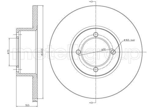 CIFAM 800-022 Brake disc