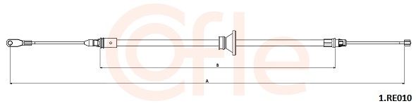 COFLE 92.1.RE010 Cable pull, parking brake