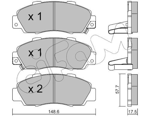 CIFAM 822-298-0 Brake pad set, disc brake