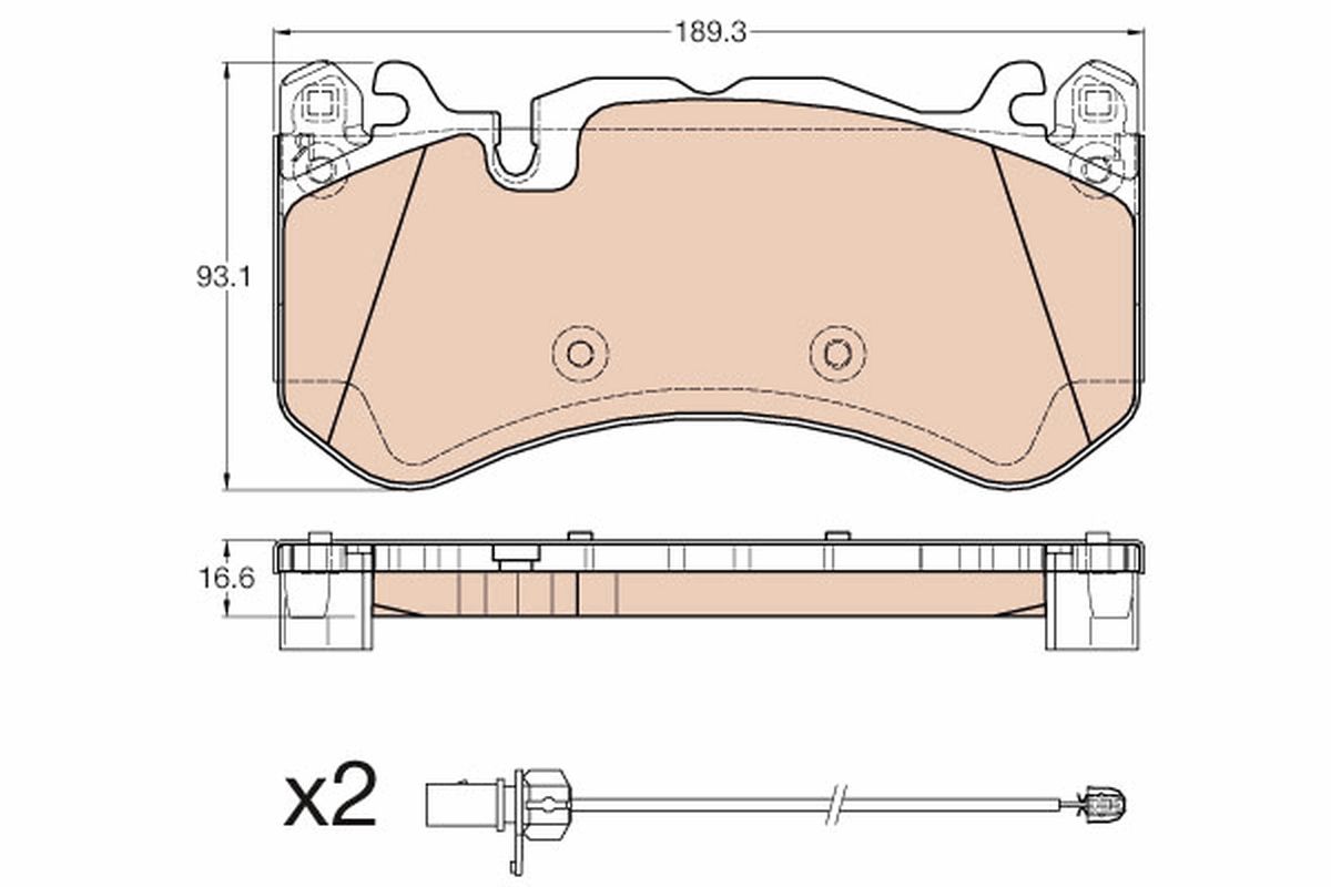 TRW GDB1977 Brake pad set, disc brake