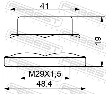 Axle Nut, drive shaft-1