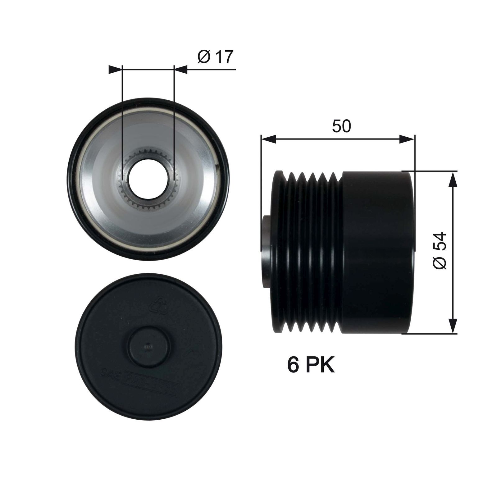 GATES OAP7188 Alternator freewheel clutch