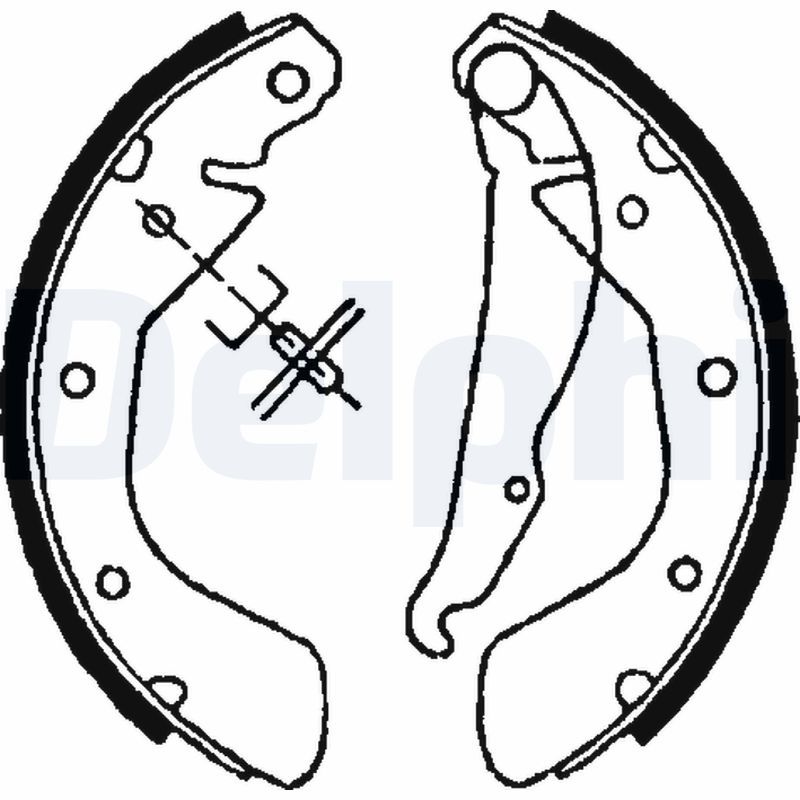 DELPHI LS1622 Brake shoe set