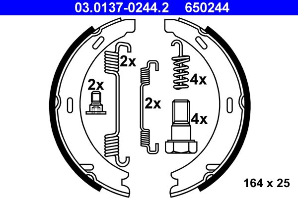 Brake Shoe Set, parking brake