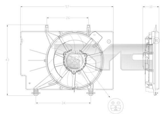 TYC 810-0042 Fan, engine cooling