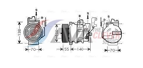 AVA CLEVER CHOICE AUAK187 Compressor, air conditioning