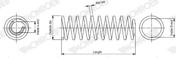 MONROE SP3658 Suspension spring