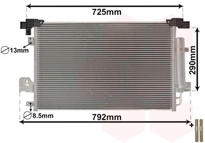 VAN WEZEL 32005210 Condenser, air conditioning