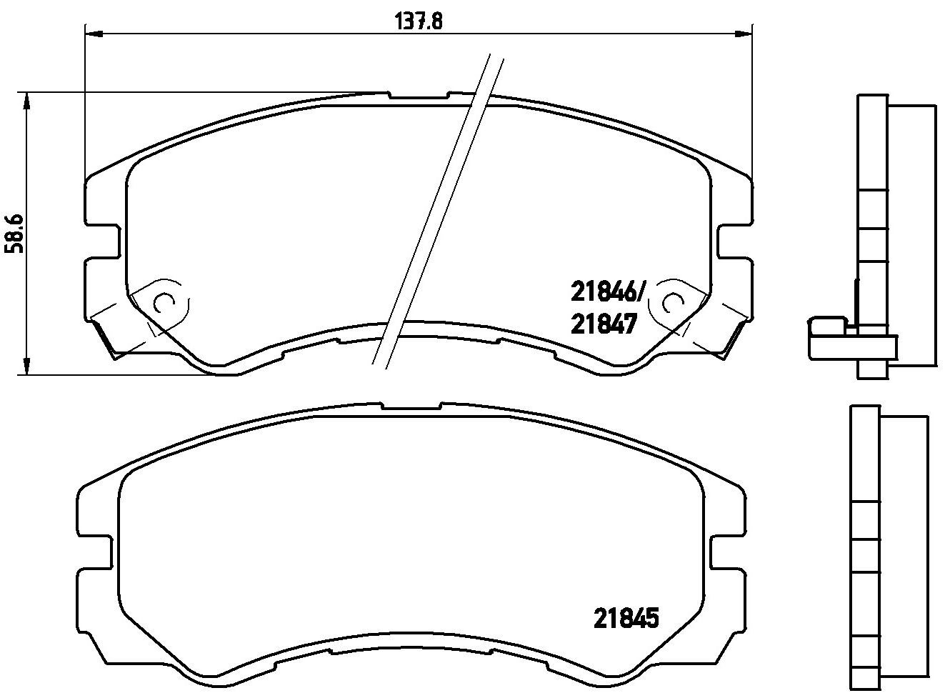 BREMBO P 59 020 Brake pad set, disc brake