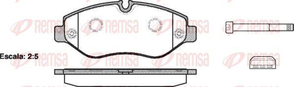 REMSA 1245.00 Brake pad set, disc brake