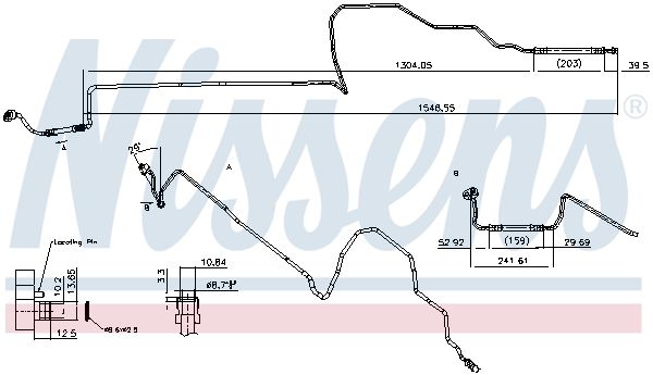 NISSENS 848195 High-pressure line, air conditioning