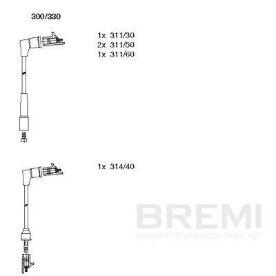 BREMI 300/330 Ignition cable kit