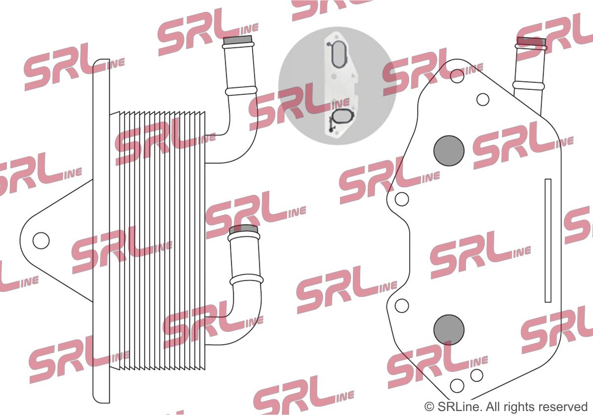 SRLINE 1335L8-1 Oil cooler, engine oil