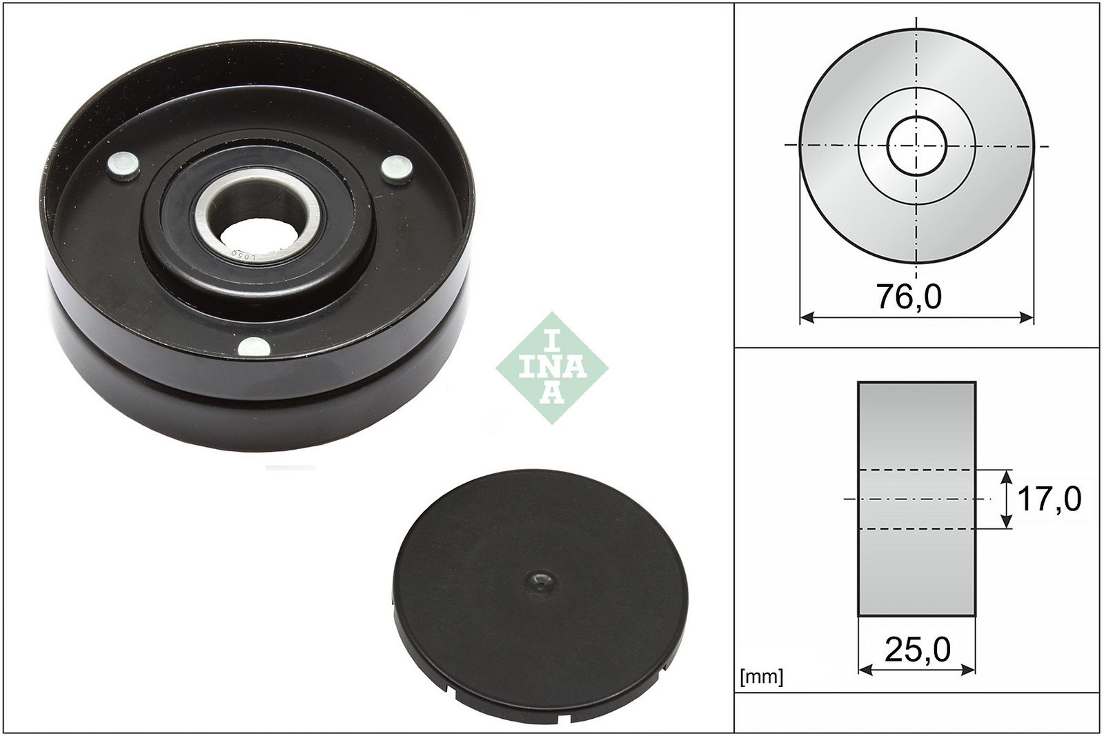 SCHAEFFLER INA 531 1055 10 Tensioner pulley, v-ribbed belt