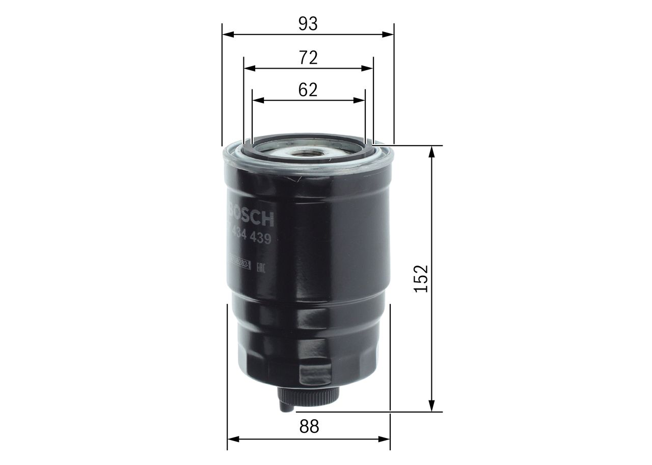 BOSCH 1 457 434 439 Fuel filter