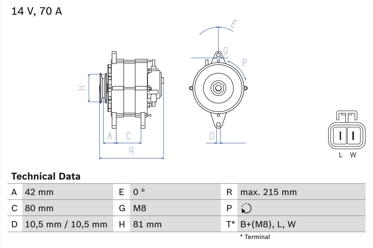 BOSCH 0 986 041 790 Alternator