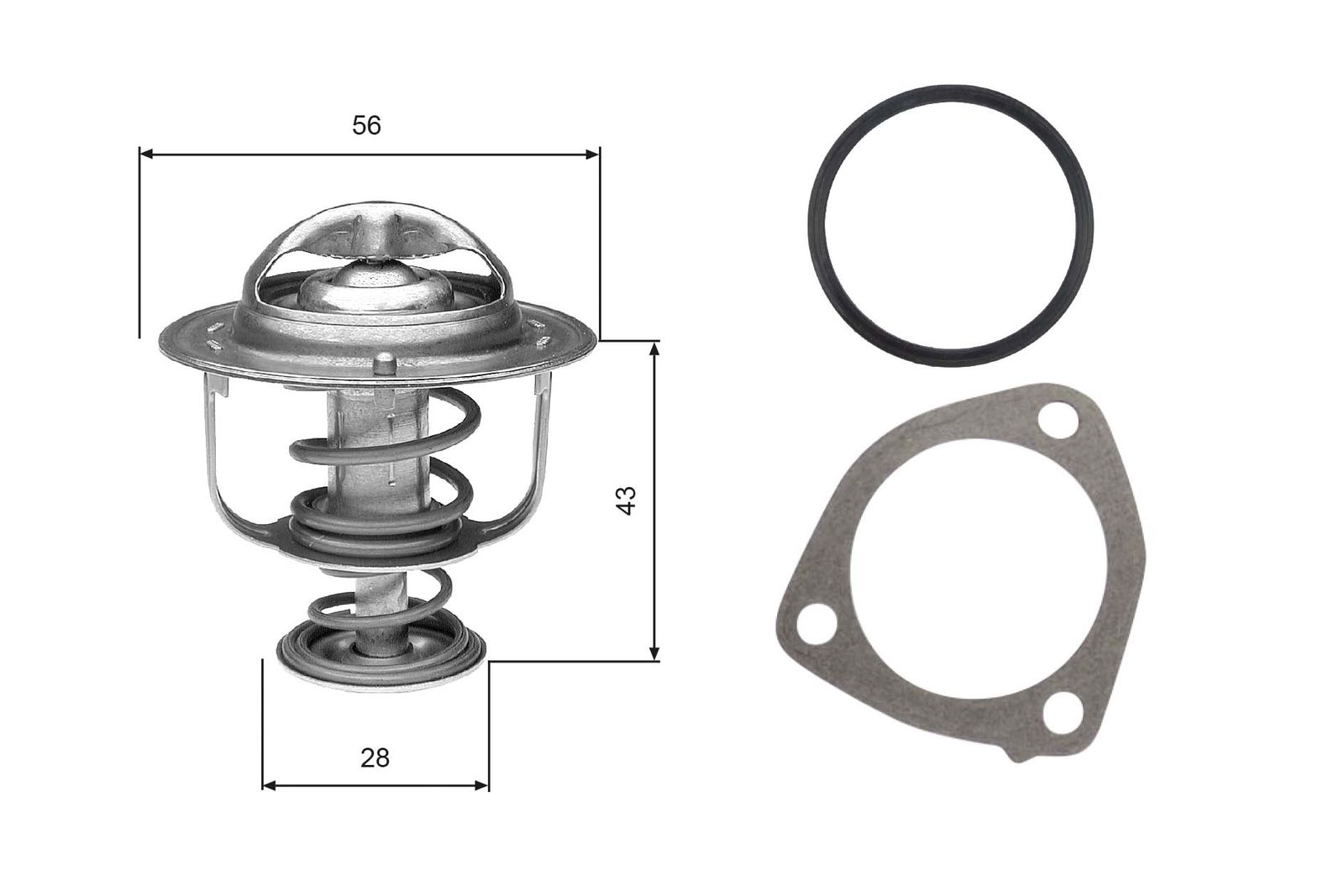 GATES TH31276G1 Thermostat, coolant