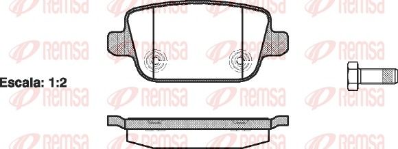 REMSA 1256.00 Brake pad set, disc brake