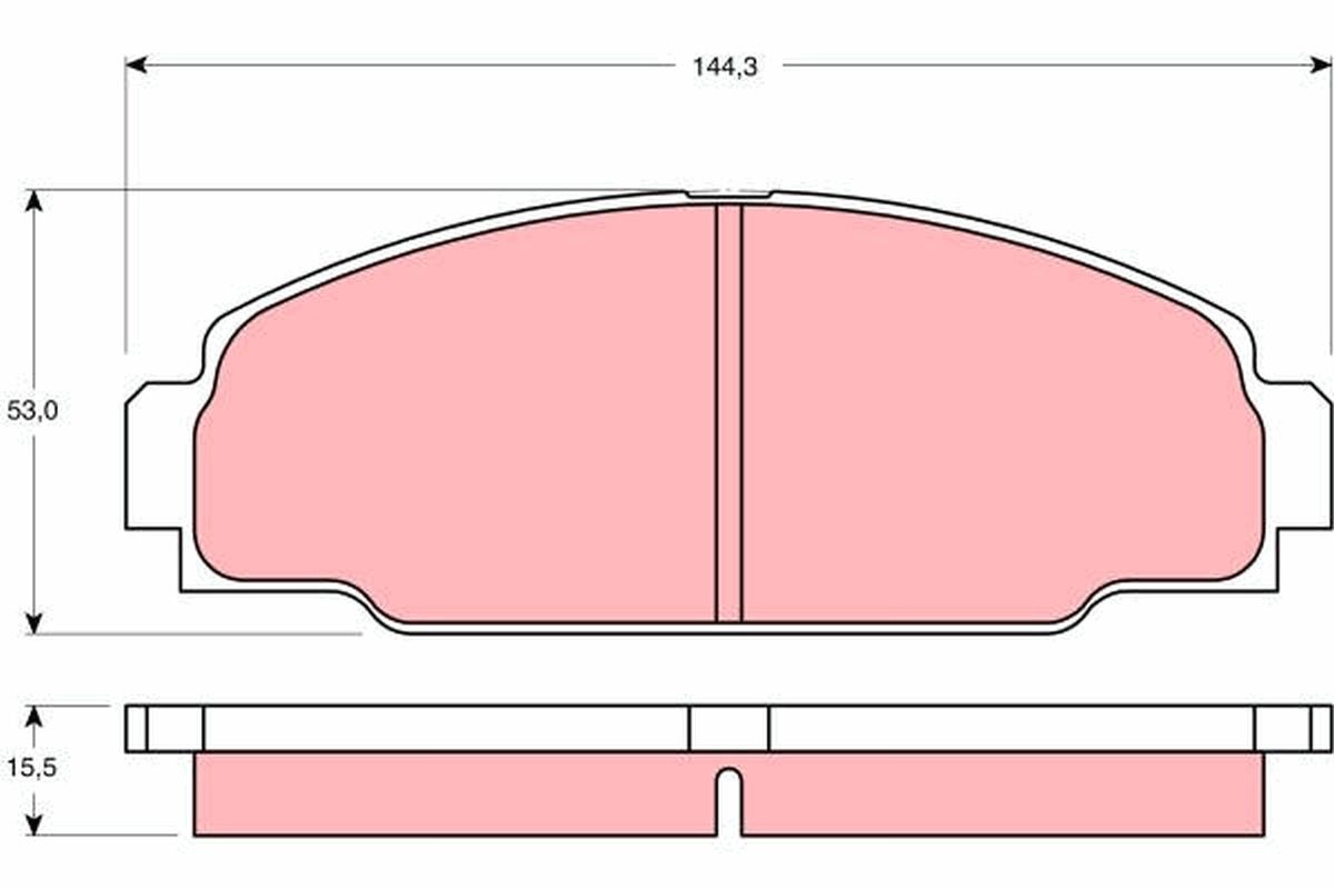 TRW GDB3090 Brake pad set, disc brake