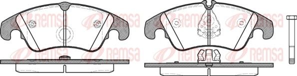 REMSA 1304.10 Brake pad set, disc brake