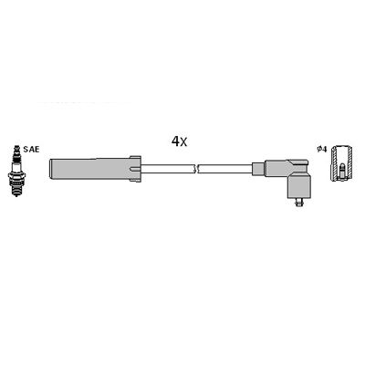 HÜCO 134980 Ignition cable kit