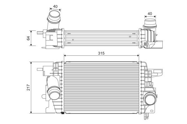VALEO 822912 Charge air cooler
