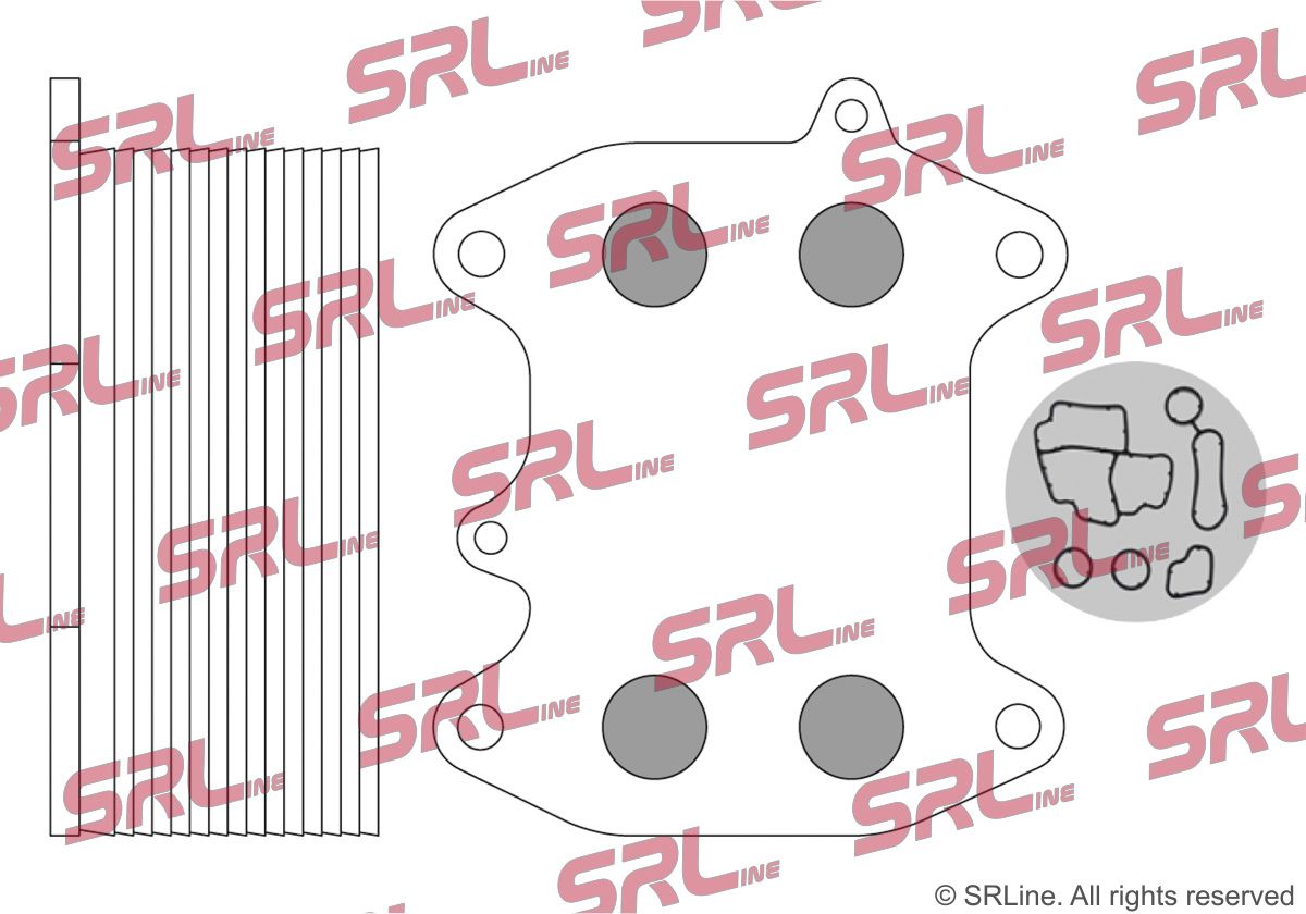 SRLINE 9518L8-1 Oil cooler, engine oil