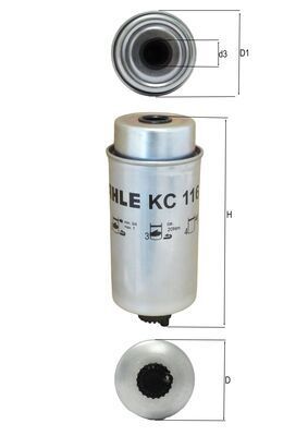 MAHLE KC 116 Fuel filter
